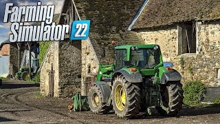 My new French FARM full of tractors  Farming Simulator 22 [upl. by Terrena431]