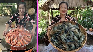 Country chefs Yummy shrimp cooking with country style  Mommy Sreypov cooking [upl. by Toll827]