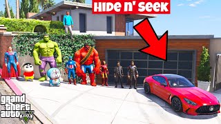 Franklin and Shinchan Play Hide amp Seek Play With All Avengers or Winner get A prize IN GTA V [upl. by Ainsley]