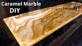 Caramel Marble How I made My Own Countertop for Much Less  Stone Coat Epoxy [upl. by Asirralc]