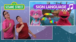 Sesame Street Find Rainbow with Elmo and Abby in American Sign Language [upl. by Daeriam]