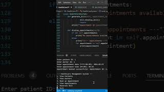 Health care Management system project in Python pythonprojects pythonshorts [upl. by Michaella126]