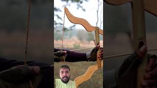 how to make a bamboo creation with wooden outdoors archery zipline hunting bowmaking [upl. by Sevy]