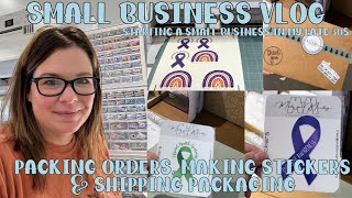 Packing Orders  Making Stickers  Making Shipping Supplies  Small Business VLOG  Studio VLOG 020 [upl. by Uri]