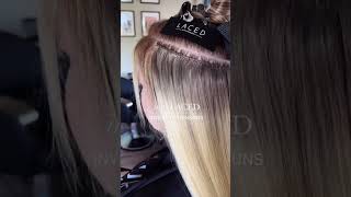 Hair Extension installation hairextensions hairtok shorts [upl. by Diba]