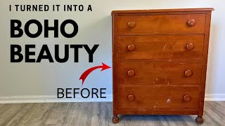 STUNNING Boho Inspired Furniture Flip ✨ Furniture Makeover [upl. by Anesor356]