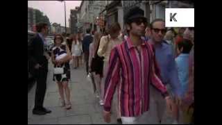 Late 1960s Kings Road London 60s Fashion Street Style 35mm Archive Footage [upl. by Rehctelf]