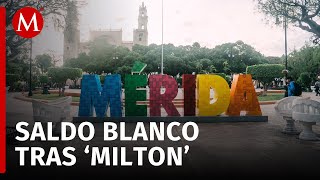 ¿Cómo se encuentra Mérida tras el paso del huracán Milton [upl. by Yemac319]