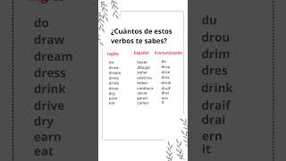 ¿Cuantos de estos verbos en inglés te sabes [upl. by Ilse]