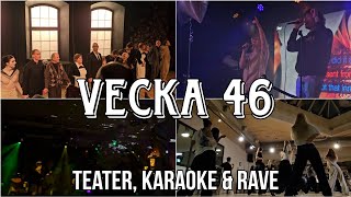 VECKA 46  Teater karaoke amp rave  VLOGG [upl. by Cutler]