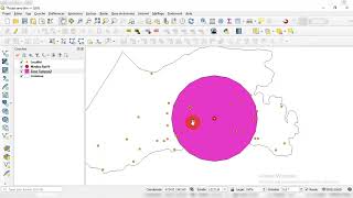 🔴 QGis  Création dune zone Tampon avec Qgis [upl. by Borchers]