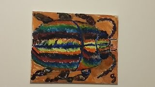 Rainbow Leaf Beetle Acrylic on Canvas [upl. by Aicilak]