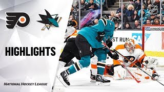 NHL Highlights  Flyers  Sharks 122819 [upl. by Aihcropal]