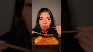 SPICY Noodles ASMR unEATING CHALLENGE😋 food asmr eating mukbang youtube [upl. by Arbe]