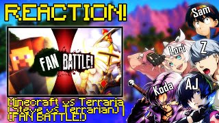 Journeys End  Minecraft vs Terraria Steve vs Terrarian FAN BATTLE Reaction with the Gammabros [upl. by Starobin589]