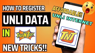 HOW TO REGISTER UNLI DATA IN TNT 2023  UNLI INTERNET FOR ALL SITES  TALK N TEXT UNLI INTERNET 2023 [upl. by Nirtiac]