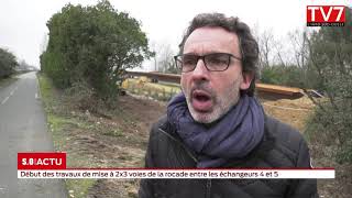 Élargissement de la rocade de Bordeaux  un nouveau tronçon en travaux [upl. by Acimehs]