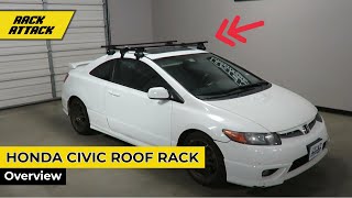 20062012 Honda Civic Coupe with Thule Traverse SquareBar Roof Rack Crossbars [upl. by Ogir]