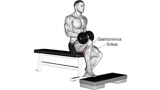 Seated dumbbell calf raise  Single Leg Dumbbell Seated Calf Raises [upl. by Hosbein892]