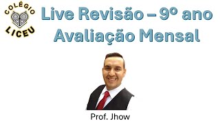 Live de Revisão  9º ano [upl. by Gisele834]