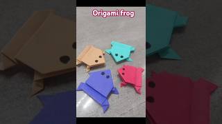 how to make Origami frog youtubeshorts [upl. by Eisyak]