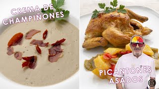 PICANTONES al horno  CREMA de CHAMPIÑONES con jamón  Karlos Arguiñano [upl. by Pentheas]