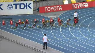 100m men heats heat 7 IAAF World Championships Daegu 2011 [upl. by Zetnom]