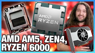 AMD Ryzen 6000 CPUs AM5 Socket Zen 4 R7 5800X3D amp RX 6500 XT [upl. by Ecnerual19]