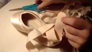 How to Sew and Tie Ballet Pointe Shoes [upl. by Flaherty862]