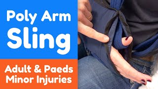 How to apply a Poly Arm Sling for an adult or child [upl. by Ehr753]