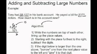 Adding and Subtracting Large Numbers [upl. by Rosen]