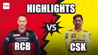 RCB vs CSK Highlights IPL 2023 Chennai Super Kings beat Royal Challengers Bangalore by 8 runs [upl. by Kimble]