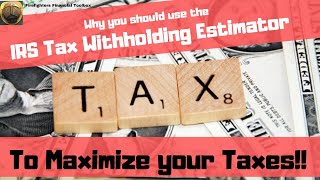 IRS W4 TAX WITHHOLDING ESTIMATOR TOOL [upl. by Anoynek]