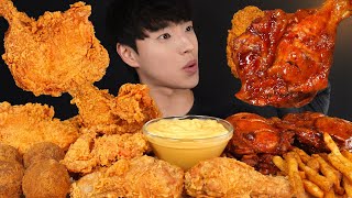 BBQ 황금올리브 치킨 자메이카통다리치킨 통다리치킨 먹방 FRIED CHICKEN amp JAMAICAN JERK CHICKEN MUKBANG ASMR EATING SOUNDS [upl. by Neetsyrk725]