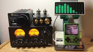 Wondom BRU5 Berrybak TPA3255 amplifier Douk Audio EQ5 PRO Equalizer VU meter GKD Pixel console [upl. by Alicul]