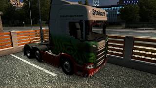 Eddie Stobart Trucking  Day 2 S1 Ep2  Liverpool  Cardiff  Stobart SDC trailer  Scania R series [upl. by Hocker291]