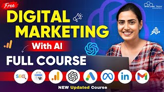 Digital Marketing with AI Full Course for Beginners in 4 HOURS  2024 Updated No Experience Needed [upl. by Ettevol834]