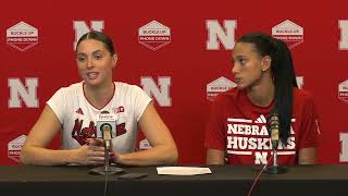 Merritt Beason and Harper Murray talk to the media after the Michigan match [upl. by Atnwahs]