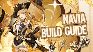 PreRelease Navia Build Guide – Stats Artifacts Weapons  Genshin Impact 43 [upl. by Seamus]