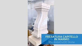 Milling of a marble capital  RoboCut Stone [upl. by Soalokcin]