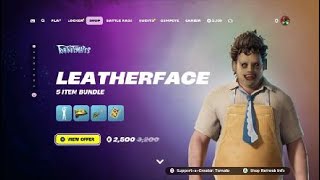 LEATHERFACE BUNDLE OUTFIT  FORTNITE STYLE  2500 VBUCKS FORTNITE CHAPTER 5 SEASON 4 [upl. by Alenairam]