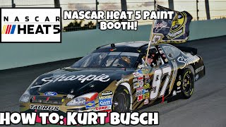 How to NASCAR Throwbacks Nascar Heat 5 Paint Booth Kurt Busch [upl. by Weywadt663]