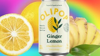 Olipop Ginger Lemon Soda Tasting [upl. by Hitt]