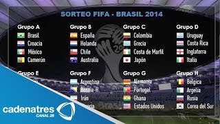 Así quedaron los grupos para el Mundial Brasil 2014 [upl. by Idoux601]