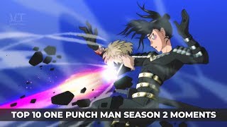 Top 10 One Punch Man Season 2 Moments [upl. by Akinehs]