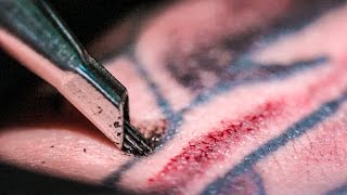 TATTOOING Close Up in Slow Motion  Smarter Every Day 122 [upl. by Maribeth]