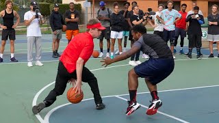 McDonalds Worker FORCED to play 1v1 Basketball [upl. by Efi]