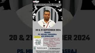 Preachers Training Program  Ps Michael Thomasraj [upl. by Ahders]