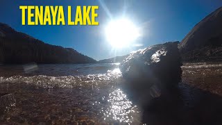 Walking at Tenaya Lake as Mini Waves Roll in in Slow Motion [upl. by Itsirk]