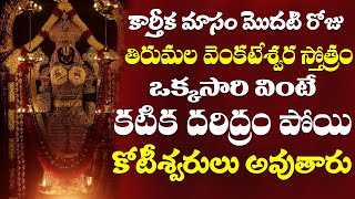 Sri Venkateswara Stotram  కార్తీక మాసం తోలిరోజు తప్పక వినాల్సిన శ్రీ వేంకటేశ్వర స్తోత్రం  hindu [upl. by Ringo]